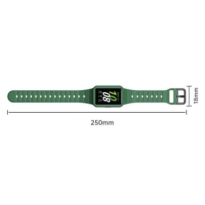 "Strap" Твердый силиконовый чёрный браслет (TPU) для умных часов Samsung Galaxy Fit3 | Vacins.lv