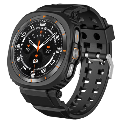 "Biaoge" Твердый силиконовый чёрный браслет (TPU) для умных часов Samsung Galaxy Watch Ultra 47mm | Vacins.lv