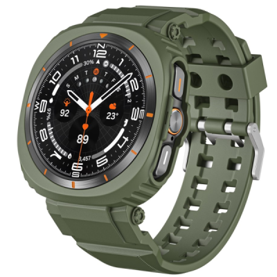 "Biaoge" Viedā pulksteņa Samsung Galaxy Watch Ultra 47mm cietā silikona (TPU) siksniņa - zaļš | Vacins.lv