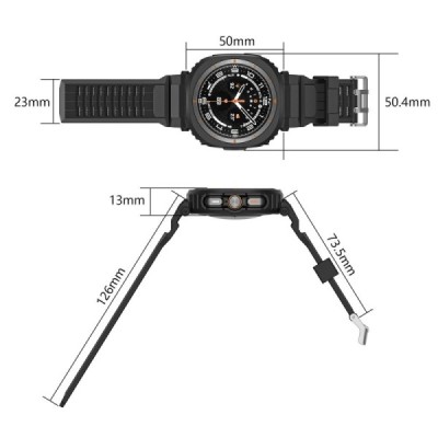 "Biaoge" Viedā pulksteņa Samsung Galaxy Watch Ultra 47mm cietā silikona (TPU) siksniņa - smilšains | Vacins.lv