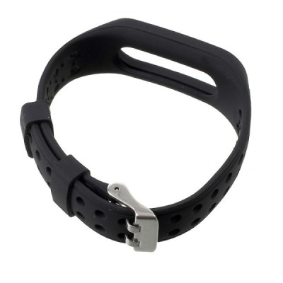 Твердый силиконовый чёрный браслет (TPU) для умных часов Xiaomi Mi Smart Band 4 / Mi Band 3 | Vacins.lv