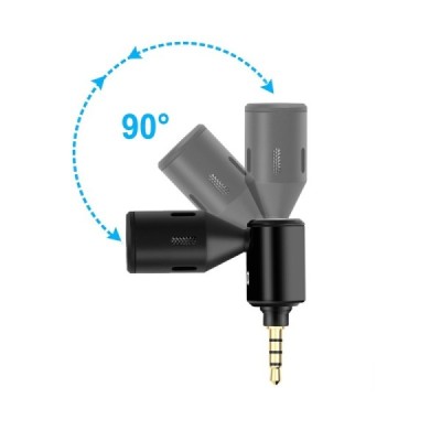 "PULUZ" Mini stereo mikrofons - melns (3,5 mm) | Vacins.lv