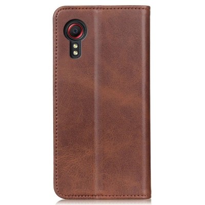 Samsung Galaxy Xcover 7 (G556B) „Split“ sērijas brūns atvērams maciņš, maks | Vacins.lv