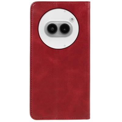 Nothing Phone 2a (2a Plus) "Split" красный кожаный чехол-книжка | Vacins.lv