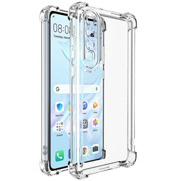 Усиленный твердый силиконовый чехол "Imak" (TPU) - прозрачный (Huawei P30)