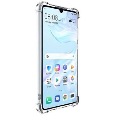 Huawei P30 "Imak" усиленный твердый силиконовый TPU прозрачный чехол | Vacins.lv