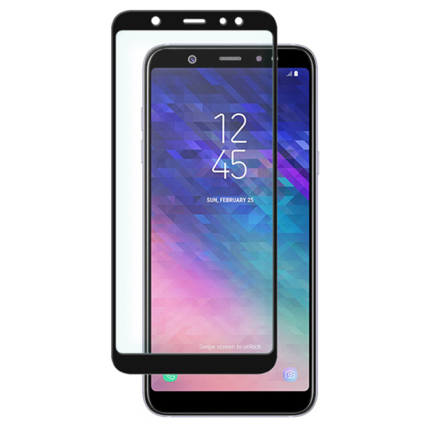„Premium“ Tempered Glass полностью закрывающееся защитное стекло 0,2 мм - чёрный (Galaxy A6+ 2018)