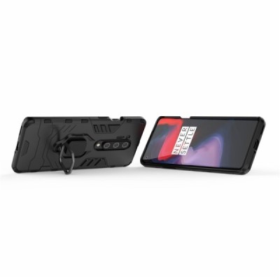 OnePlus 8 Pro "Kickstand" pastiprinātas aizsardzības melns apvalks | Vacins.lv