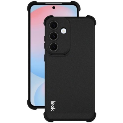 Samsung Galaxy S25 FE "Imak" усиленный твердый силиконовый матовый чехол TPU - чёрный | Vacins.lv