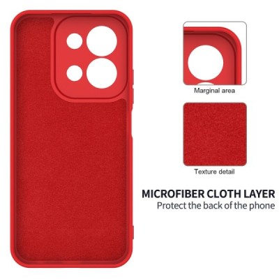 Xiaomi Redmi 15C "Shell" твердый (TPU) силиконовый чехол - красный | Vacins.lv