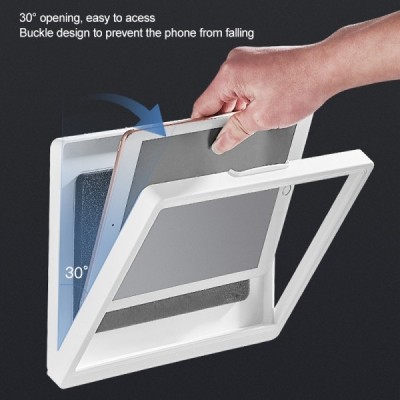 „Waterproof Tablet Holder“ Universāls, pie sienas stiprināms balts planšetdatora maciņš lietošanai vannā vai dušā | Vacins.lv