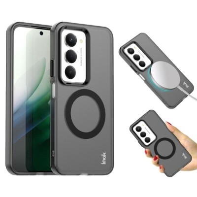 Xiaomi Redmi 15 4G / Redmi 15 5G "IMAK" Candy MagSafe твердый силиконовый матовый (ТПУ) чехол - чёрный | Vacins.lv