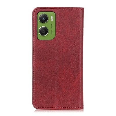 Motorola Moto G06 4G "Split" красный кожаный чехол-книжка | Vacins.lv
