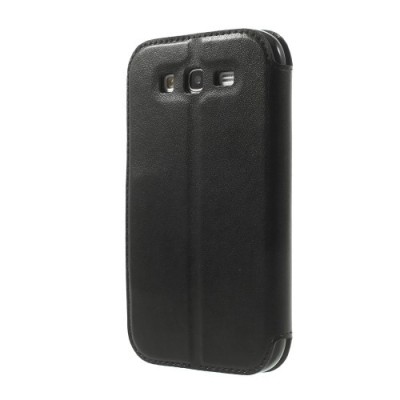 Samsung Galaxy Grand Neo (Lite) Roar Noble ādas atvēramais melns futrālis / Vacins.lv