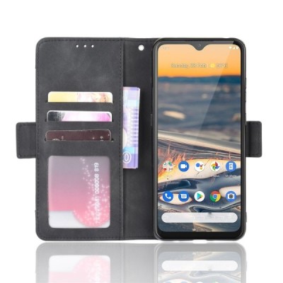 Nokia 5.3 „Card Slot“ открываемый черный кожаный чехол - книжка | Vacins.lv