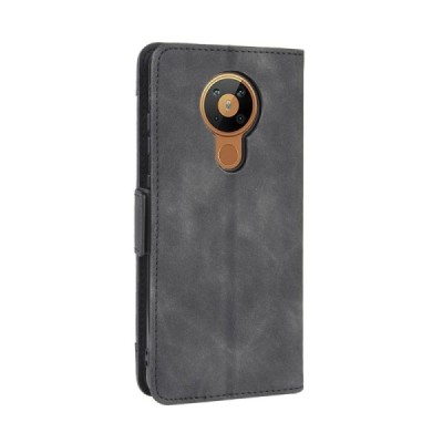 Nokia 5.3 „Card Slot“ открываемый черный кожаный чехол - книжка | Vacins.lv