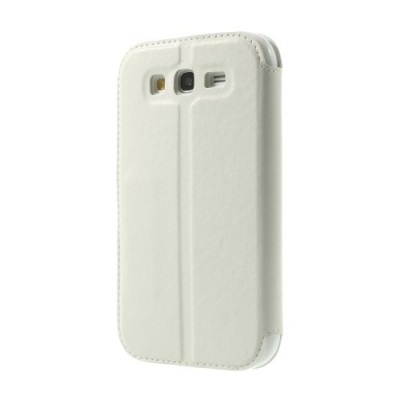 Samsung Galaxy Grand Neo (Lite) Roar Noble ādas atvēramais balts futrālis / Vacins.lv