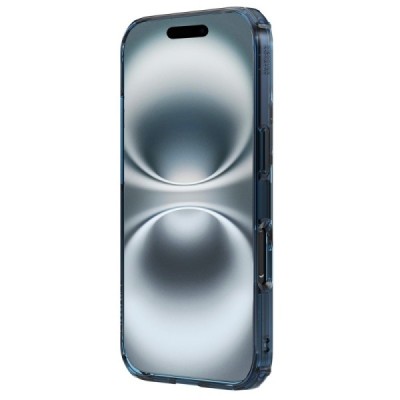 Apple iPhone 16 "Nillkin" Nature TPU Pro Magnetic MagSafe dzidrs / zils, caurspīdīgs cieta silikona apvalks | vacins.lv