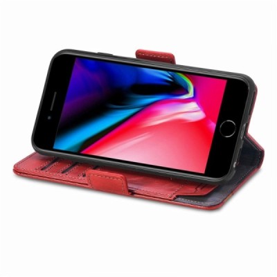 Apple iPhone 7 (iPhone 8) CASENEO atvēramais sarkans maciņš - maks | Vacins.lv