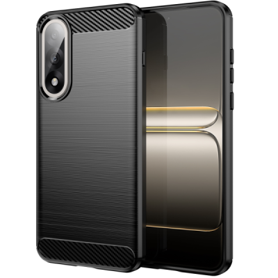 OnePlus Nord 5 / Ace 5 Ultra "Carbon" cieta silikona (TPU) melns apvalks + ekrāna aizsargstikls | Vacins.lv