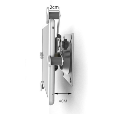 „Wall Mount“ Universāls, pie sienas stiprināms sudraba planšetdatora turētājs | Vacins.lv