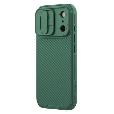 Apple iPhone 17 Pro "Nillkin" CamShield Pro зелёный чехол с защитной крышкой для камеры | Vacins.lv