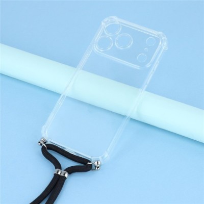 Apple iPhone 17 Pro "Mofan" Strap cieta silikona (TPU) vaciņš - caurspīdīgs | Vacins.lv