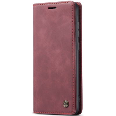 Samsung Galaxy S25 FE CaseMe Retro solīds atvēramais ādas bordo maciņš - maks | Vacins.lv