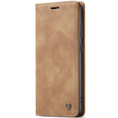 Samsung Galaxy S25 FE CaseMe Retro открываемый, светло-коричневый, кожаный чехол – книжка | Vacins.lv