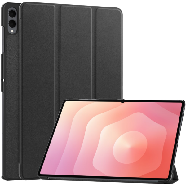 „Saige" Atvēramais maciņš - melns (Galaxy Tab S11 Ultra)