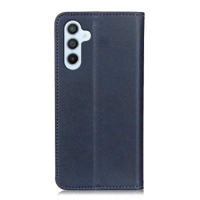 Samsung Galaxy S25 FE "Split" синий кожаный чехол-книжка | Vacins.lv