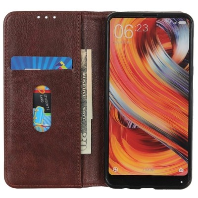 Samsung Galaxy A56 Binfen Solid atvēramais brūns maciņš - maks | Vacins.lv
