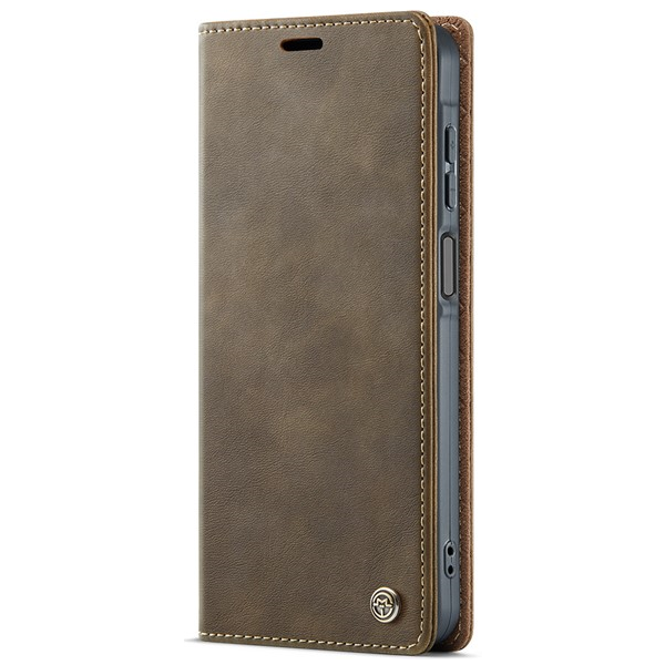 Кожиный чехол-книжка "CaseMe" Retro Skin - коричневый (Galaxy A16)