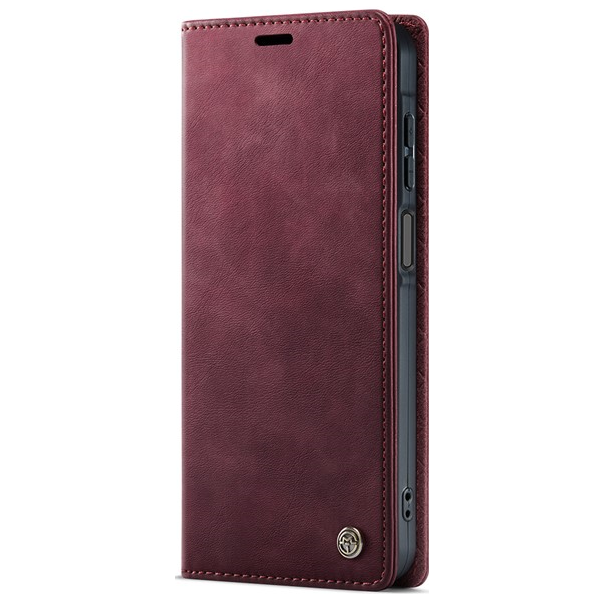 Кожиный чехол-книжка "CaseMe" Retro Skin - бордовый (Galaxy A16)