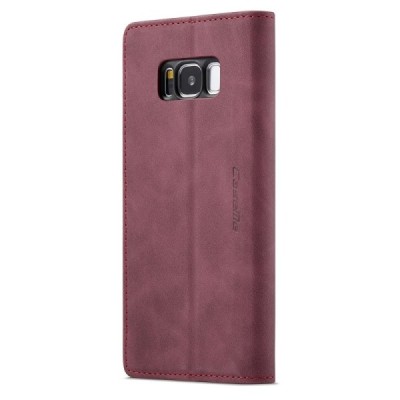 Samsung Galaxy S8 CaseMe Retro открываемый, бордовый, кожаный чехол – книжка | Vacins.lv