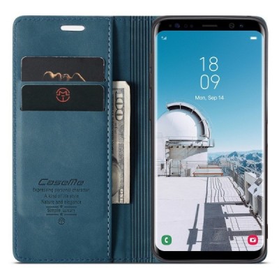 Samsung Galaxy S8 CaseMe Retro открываемый, зелёный, кожаный чехол – книжка | Vacins.lv