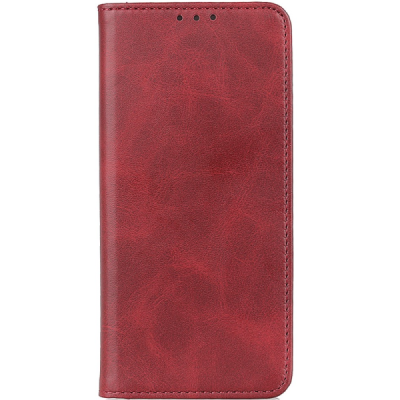 Xiaomi Poco F8 Ultra "Split" красный кожаный чехол-книжка | Vacins.lv