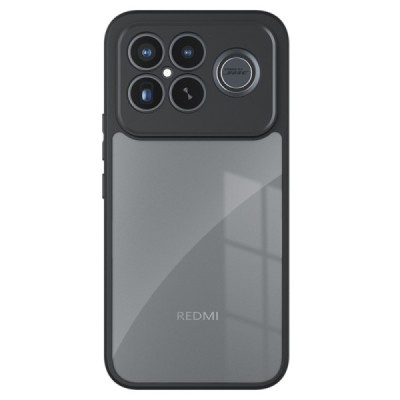 Xiaomi Poco F8 Ultra "Mofan" caurspīdīgs cieta silikona (TPU) apvalks - melns | vacins.lv