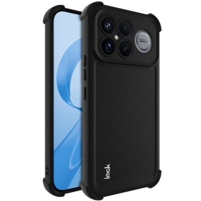 Xiaomi Poco F8 Ultra "Imak" усиленный твердый силиконовый матовый чехол TPU - чёрный | Vacins.lv