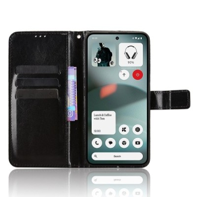 Nothing Phone 3a Lite Binfen atvēramais melns maciņš - maks | Vacins.lv