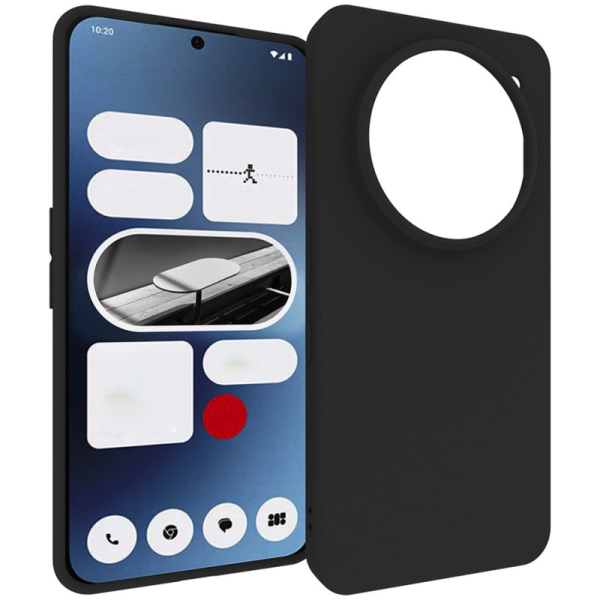 „Xhomet“ Твердый силиконовый чехол (TPU) - чёрный (Nothing Phone 3a Pro)