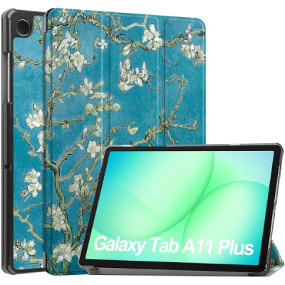 Samsung Galaxy Tab A11+ / A9+ „Sakura“ atvēramais krāsains maciņš | Vacins.lv