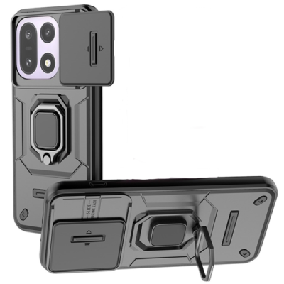 OnePlus 15 "Kickstand" pastiprinātas aizsardzības melns apvalks | Vacins.lv