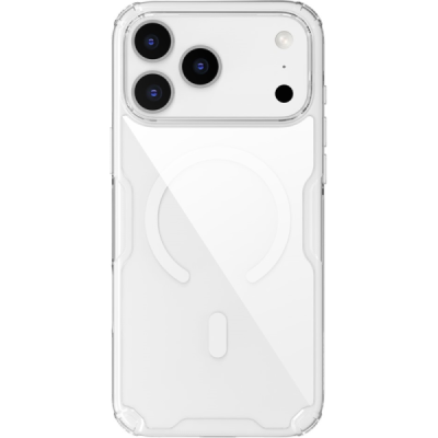 Apple iPhone 17 Pro "Nillkin" Nature TPU Pro Magnetic MagSafe dzidrs, caurspīdīgs cieta silikona apvalks | vacins.lv