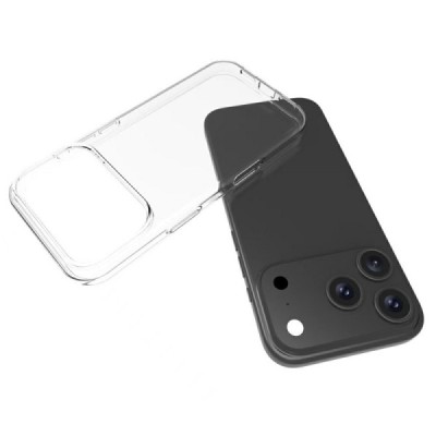 Твердый силиконовый чехол (ТПУ) для Apple iPhone 17 Pro, прозрачный | Vacins.lv