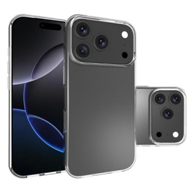 Твердый силиконовый чехол (ТПУ) для Apple iPhone 17 Pro, прозрачный | Vacins.lv