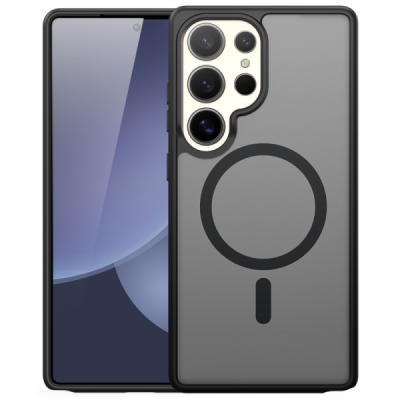 Samsung Galaxy S25 Ultra "DUX DUCIS" Yind MagSafe твердый силиконовый матовый (ТПУ) чехол - чёрный | Vacins.lv