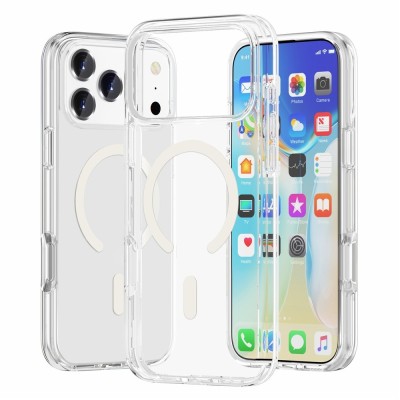 "Tubi" MagSafe cietā silikona (TPU) apvalks - dzidrs (iPhone 17 Pro)