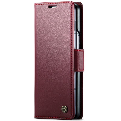 Samsung Galaxy Fold5 5G (SM-F946B) „CaseMe“ Leather открываемый бордовый кожаный чехол - книжка | Vacins.lv