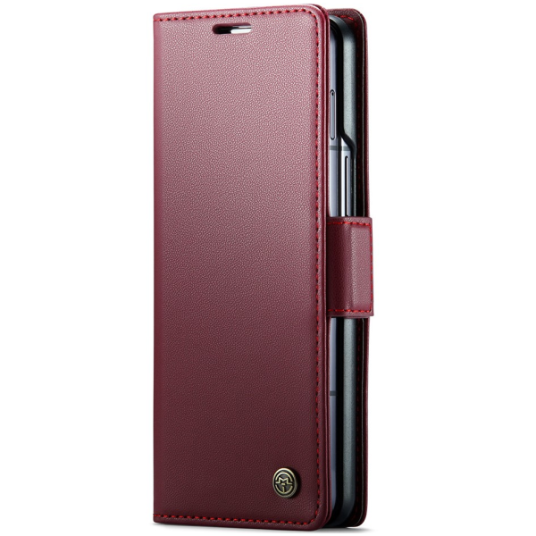 Кожиный чехол-книжка „CaseMe“ Leather - бордовый (Galaxy Fold5)